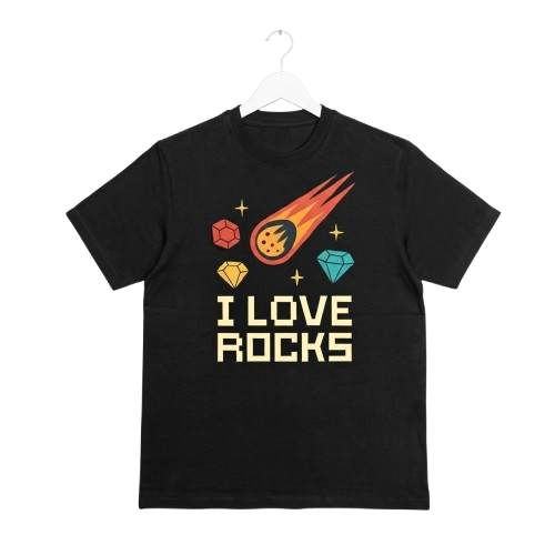 Cosmic Glow “I LOVE ROCKS” Tee