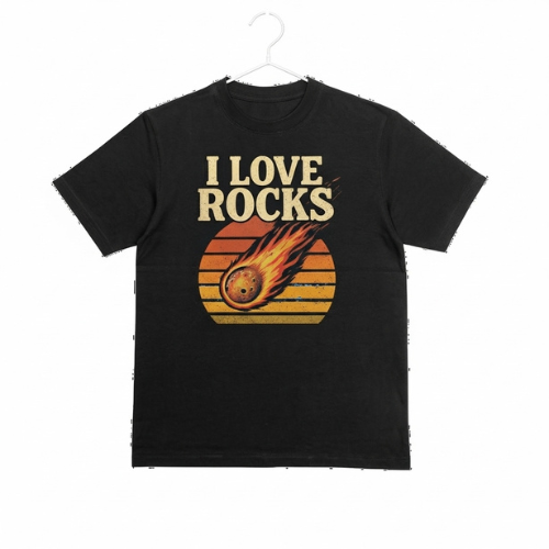 Retro / Vintage Sunset “I LOVE ROCKS” Tee