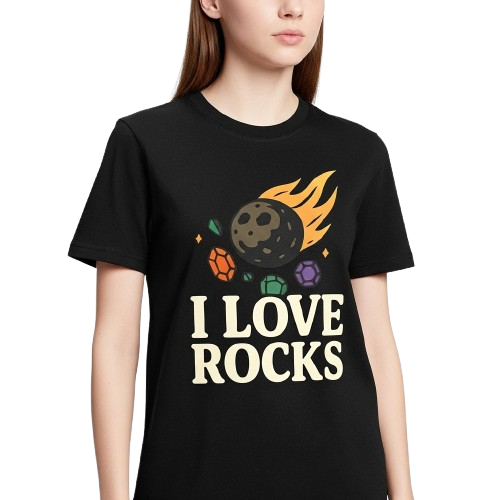 I Love Rocks T-Shirt – Birthstone Meteor Edition