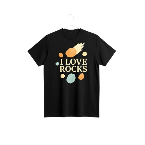 Boho Watercolor “I LOVE ROCKS” Tee