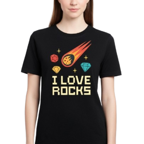 Cosmic Glow “I LOVE ROCKS” Tee