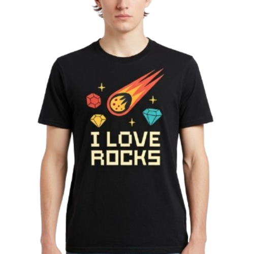 Cosmic Glow “I LOVE ROCKS” Tee