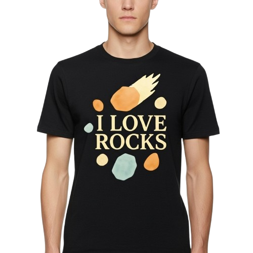 Boho Watercolor “I LOVE ROCKS” Tee