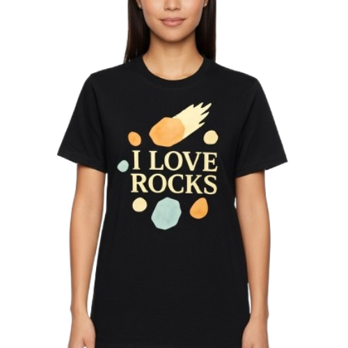 Boho Watercolor “I LOVE ROCKS” Tee