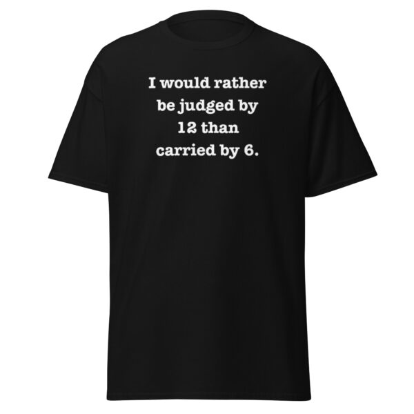 Judged by 12 unisex classic tee