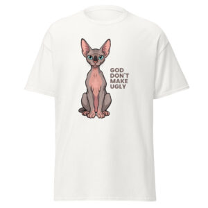 God don't make ugly cat unisex classic tee