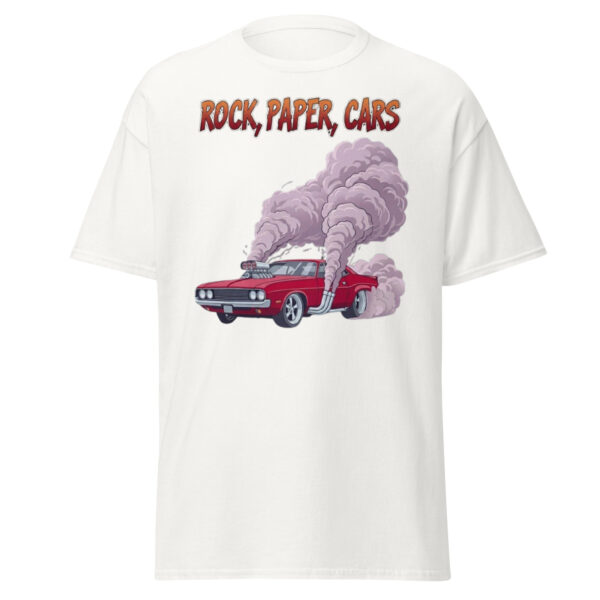 Rock, paper, cars unisex classic tee