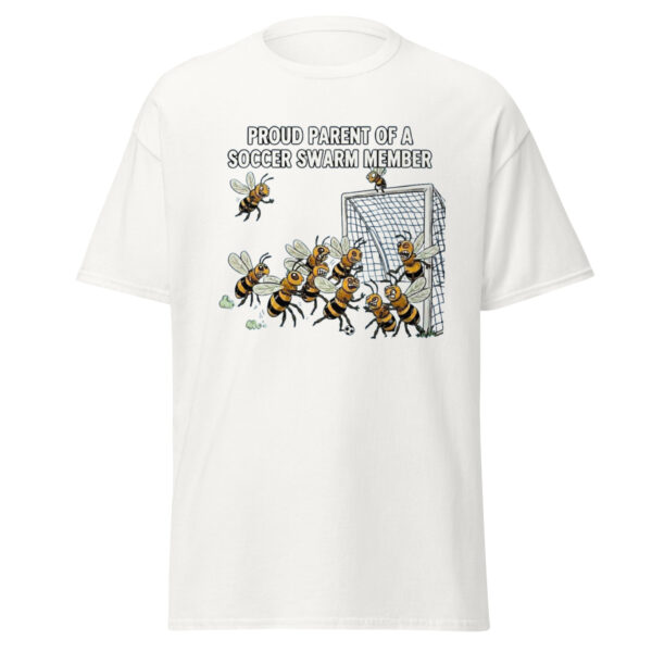 Proud parent of a soccer swarm member unisex classic tee