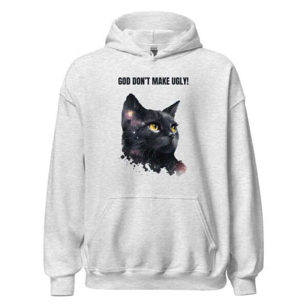 God don't make ugly cosmic cat unisex hoodie