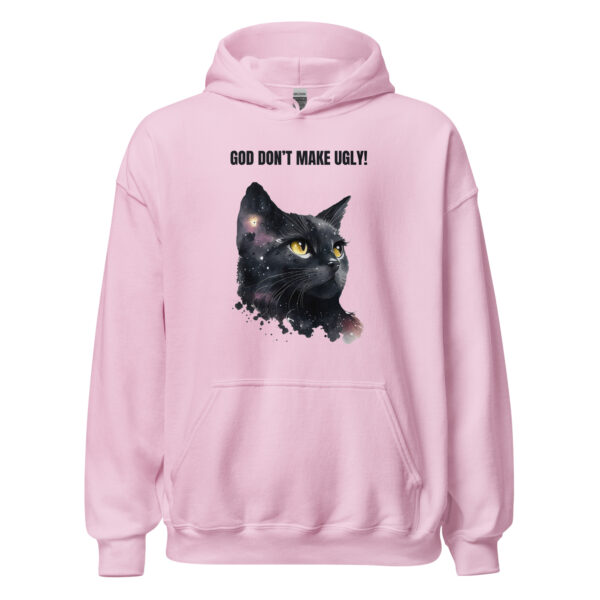 God don't make ugly cosmic cat unisex hoodie